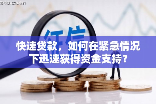 盐边快速贷款，如何在紧急情况下迅速获得资金支持？