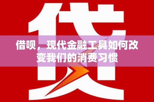 盐边借呗，现代金融工具如何改变我们的消费习惯