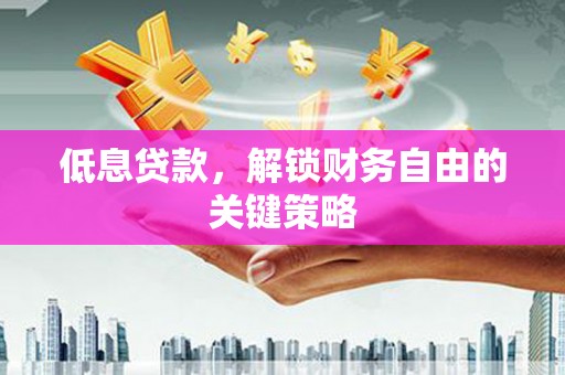 盐边低息贷款，解锁财务自由的关键策略