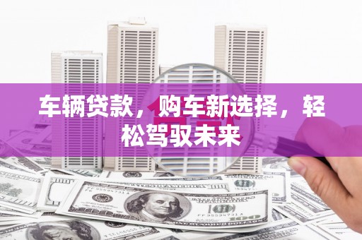 盐边车辆贷款，购车新选择，轻松驾驭未来