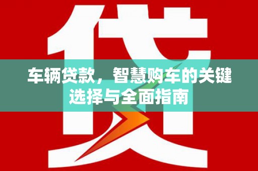 盐边车辆贷款，智慧购车的关键选择与全面指南