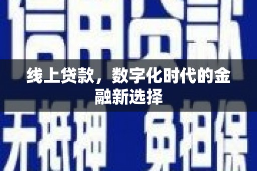盐边线上贷款，数字化时代的金融新选择