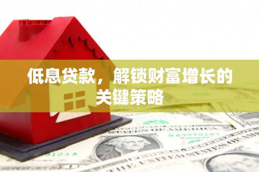 盐边低息贷款，解锁财富增长的关键策略