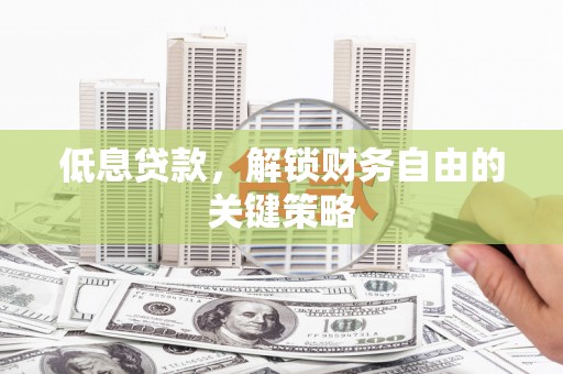 盐边低息贷款，解锁财务自由的关键策略
