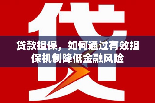 盐边贷款担保，如何通过有效担保机制降低金融风险