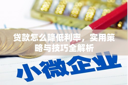 盐边贷款怎么降低利率，实用策略与技巧全解析