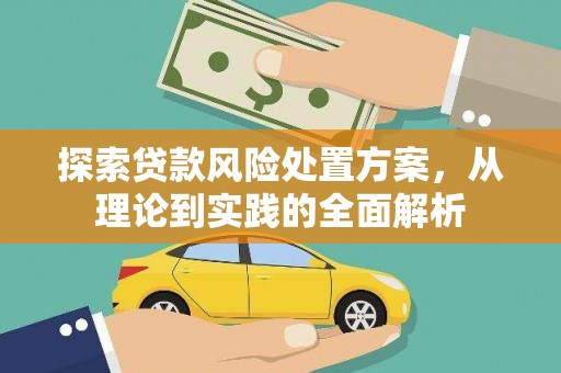 盐边探索贷款风险处置方案，从理论到实践的全面解析