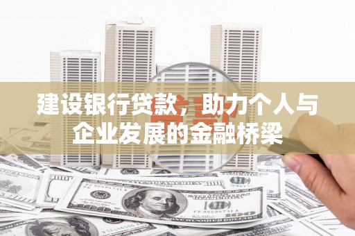 盐边建设银行贷款，助力个人与企业发展的金融桥梁