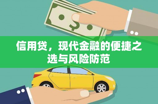 盐边信用贷，现代金融的便捷之选与风险防范
