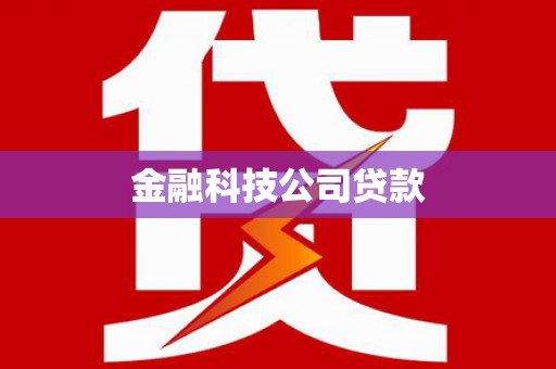 盐边金融科技公司贷款