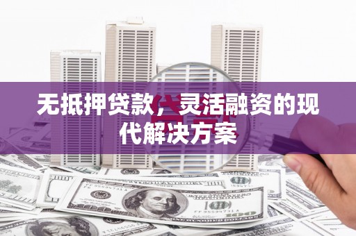 盐边无抵押贷款，灵活融资的现代解决方案