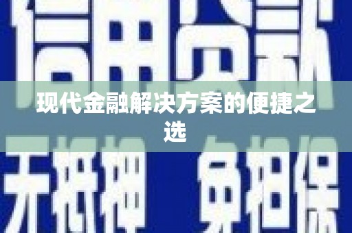盐边现代金融解决方案的便捷之选
